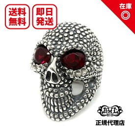 ビルウォールレザー Bill Wall Leather BB マスター スカル リング ガーネット BB Master Skull Ring w/Stone