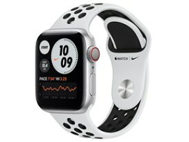 ★アップル / APPLE Apple Watch Nike Series 6 GPS+Cellularモデル 40mm M07C3J/A [ピュアプラチナム/ブラックNikeスポーツバンド]