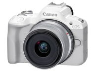 ★キヤノン / CANON EOS R50 RF-S18-45 IS STM レンズキット [ホワイト]【デジタル一眼カメラ】【送料無…