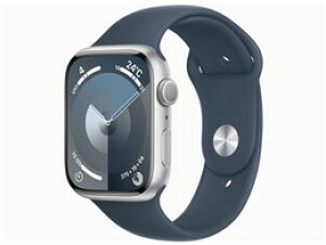 ���A�b�v�� / APPLE Apple Watch Series 9 GPS���f�� 45mm MR9D3J/A [�V���o�[/�X�g�[���u���[�X�|�[�c�o���h S/M]�y�X�}�[�g�E�H�b�`�E�E�F�A���u���[���z�y���������z
