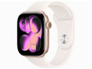 ���A�b�v�� / APPLE Apple Watch Series 11 GPS���f�� 46mm MEV64J/A [���[�Y�S�[���h�E���C�g�u���b�V���X�|�[�c�o���h S/M]�y�X�}�[�g�E�H�b�`�E�E�F�A���u���[���z�y���������z