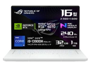�����G�C�X�[�X / ASUS ROG Zephyrus G16 GU603VI GU603VI-I9R4070W [���[�����C�g�z���C�g]�y�m�[�g�p�\�R���z�y���������z