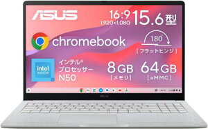 ��ASUS / Chromebook �N���[���u�b�N CX1505CTA-S70284 �s���A�O���[ (15.6�C���` �C���e�� N50 8GB ������ 64GB eMMC)�y���������z