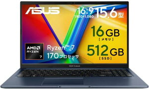 ��ASUS / Vivobook 15 M1502NAQ-R7165BUW �N���C�G�b�g�u���[ (15.6 AMD Ryzen 7 170 ������16GB SSD 512GB Windows 11)�y���������z