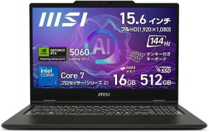 ��MSI / �Q�[�~���O�m�[�gPC VenturePro-15-A2RWFG-1052JP (Core 7 240H/������ 16GB/SSD 512GB/RTX5060/15.6�t��HD144Hz)�y���������z