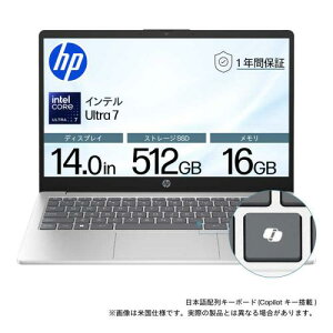 ��HP / �m�[�g�p�\�R�� BJ0M2PA-AAAA �i�`�������V���o�[ �m14.0�^ / Windows11 Home / Core Ultra 7 / ������16GB / SSD512GB�n�y���������z