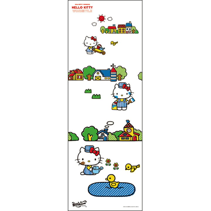 楽天市場 送料無料 アサヒペン ワークソン ハローキティ壁紙 風景 1枚入 幅91cm 長さ260cm Wsk 003w イーダイク