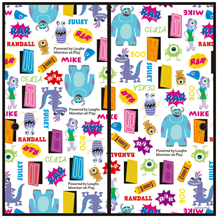 楽天市場 送料無料 アサヒペン ピクサーふすま紙 モンスターズ インク パターン ふすま紙2枚組用 92cm 1cm Ntlx 010f イーダイク