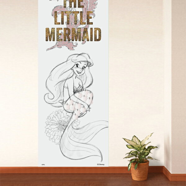 楽天市場 送料無料 アサヒペン ディズニープリンセス壁紙 アリエル リトル マーメイド The Little Mermaid 1枚入 幅91cm 長さ260cm Ntlp 002w イーダイク