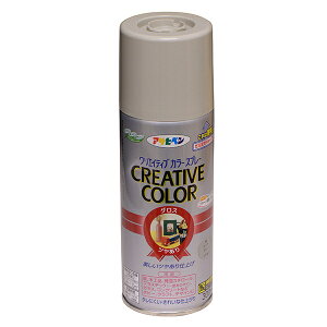 塗料 クリエイティブカラースプレー 300ml 86 ライトグレー アサヒペン つやあり 油性塗料 スプレー塗料 ペンキ 油性 スプレー カラースプレー 塗装