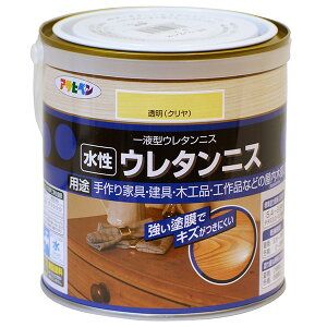 ニス 水性ウレタンニス 0.7L 透明 (クリヤ) アサヒペン ウレタンニス 水性 水性ニス フローリング ニス 木工ニス フローリングニス 木材塗料 工作 家具