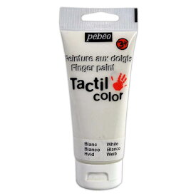 フィンガーペイント 紙用 80ml ホワイト pebeo ペベオジャポン Tactil color Peinture aux doigts Finger paint