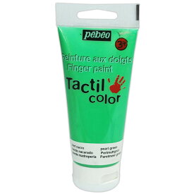 フィンガーペイント 紙用 80ml グリーンパール pebeo ペベオジャポン Tactil color Peinture aux doigts Finger paint