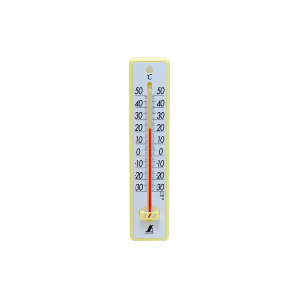 ご家庭 定番 教室 割引価格 オフィスなどの温度管理に シンワ測定 温度計 プラスチック製 イエロー 20cm 48352