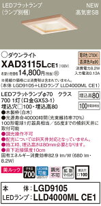 �y�@�l�l����z�p�i�\�j�b�N XAD3115LCE1�@LED�_�E�����C�g ��������100 �d���F ��^8H ���C��SB �g�U �����b�N�yLGD9105 + LLD4000ML CE1�z