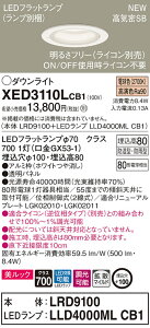 �y�@�l�l����z�p�i�\�j�b�N XED3110LCB1�@LED�����p�_�E�����C�g�@��������100�@��^8H�@���C��SB�` �g�U �����yLRD9100 + LLD4000ML CB1�z