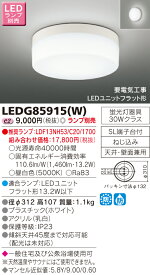 【法人様限定】東芝　LEDアウトドアシーリングライト　（ランプ別売）　LEDG85915(W)