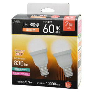OHM LED�@PS�@E17�@5�D9W�@L2P LDA6L-G-E17 IS53 2P [�i��]06-5481