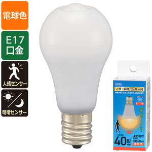 OHM LED�Z���T�[�@E17�@4�D2W�@�d���F LDA4L-G/E17 PIR [�i��]06-5696
