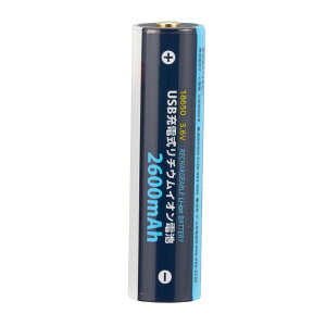 OHM USB���`�E��18650�@2600mAh BTJ-1865026-PD [�i��]08-1091