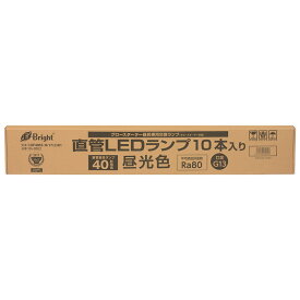 【送料無料】オーム電機 LDF40SS・D/17/23K1 直管LEDランプ 40形相当 G13 昼光色 グロースタータ器具専用 10本入 [品番]06-0922