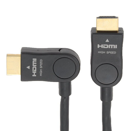 オーム電機 VIS-C10SV-K<br>HDMI ケーブル スイング縦型 1m [品番]05-0261<br>VISC10SVK