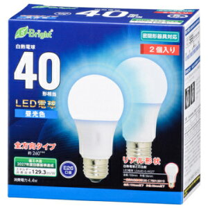 �I�[���d�@ LED�d�� E26 40�`���� �S���� �����F 2���� [�i��]06-4351 LDA4D-G AG27 2P