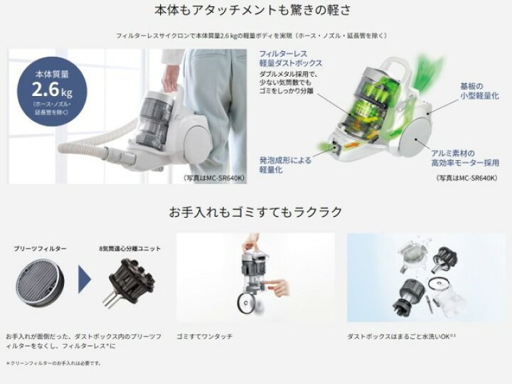 楽天市場】掃除機 クリーナー パナソニック 軽量 コンパクト パワフル 