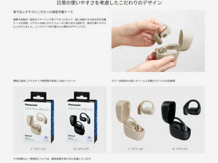 楽天市場】ヘッドホン イヤホン パナソニック オープン型 完全 