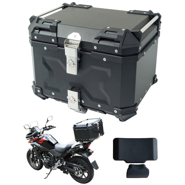 バイク用リアボックス 45L 黒 トップケース バイクボックスB2336 楽天 