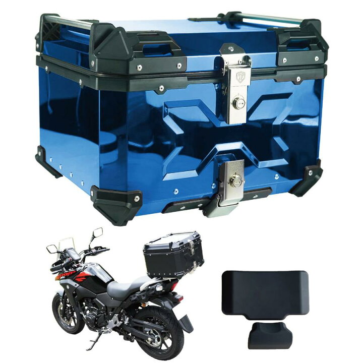 楽天市場】バイクリアボックス 約55L 防水 トップケース リアボックス 