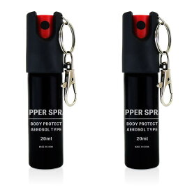 【予約販売】2個セット 護身用道具 催涙スプレー 熊スプレー 護身用スプレー 小型 20ml×2 20秒連続噴射 熊よけスプレー 防犯 軽量 コンパクト 熊忌避スプレー トウガラシ 安全ロック 女性 男性兼用 護身用 送料無料 ※北海道、沖縄県、離島を除く 【ロジ発送】
