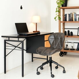 オフィスチェア デスクチェア 事務椅子 pcチェア 椅子 チェア チェアー いす イス ヴィンテージ風 ガス圧式 昇降 大人 高さ調節 合皮 キャスター フェイクレザー リモートワークTREVO CHAIR BK
