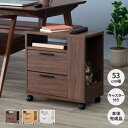 【11/15限定！クーポン利用で5%OFF！】幅53 ワゴン サイドワゴン デスクワゴン サイドチェスト サイドテーブル キャスター付き 2段 引き出し スリム コンパクト 北欧 おしゃれ 完成品 収納ラック ラック 玄関収納 基本送料無料 LONI ISSEIKI