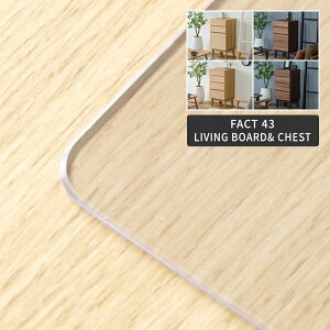 【PSマットのみ】ファクト 43cm幅 リビング収納用マット クリアマット 透明 机 非転写 両面転写防止 厚み2mm 専用マット 保護マット 傷防止マット 汚れ防止マット 家具の保護 傷防止 天板用 キ