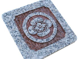 【送料無料】家紋プレート　天然石　中国産白御影石G623 着色仕上げ　お父さんの還暦祝い・米寿祝い・退職祝いに　オーダーメイド【楽ギフ_名入れ】