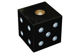 【オススメ！！】中国産黒御影石の彫刻品「サイコロ」