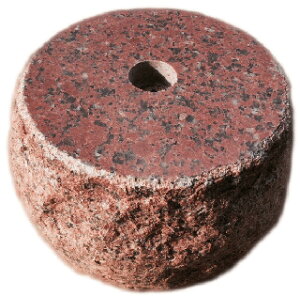 【上面8寸〜9寸】赤御影石の束石、沓石です!高さ5寸【送料無料】【自社茨城工場加工】