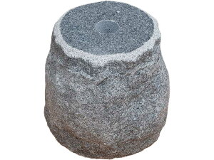 【国内加工】【金成石】茨城産白系御影石の束石、沓石 (側面バーナー仕上げ) 上面6寸、高さ8寸