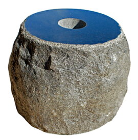 【国内加工】【売れてます！】黒御影石の束石、沓石　（上面磨き、側面自然風仕上げ）　上面5寸〜6寸、高さ5寸