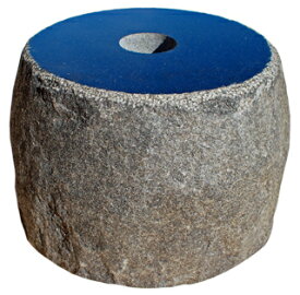 【国内加工】【売れてます！】黒御影石の束石、沓石　（上面磨き、側面自然風仕上げ）　上面7寸〜8寸、高さ5寸【送料無料】