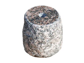 【国内加工】フィンランドの御影石の束石、沓石　（上面磨き、側面自然風仕上げ）　上面6寸、高さ8寸【送料無料】