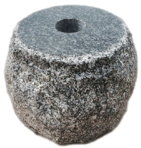 【上面5寸〜6寸】グレー系御影石の束石、沓石です!高さ5寸【送料無料】【自社茨城工場加工】