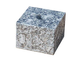 グレー系御影石(上面磨き・側面バーナー仕上げ)束石 インド産御影石オイスターパール上面5寸、高さ4寸