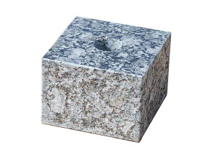 グレー系御影石(上面磨き・側面バーナー仕上げ)束石 インド産御影石オイスターパール上面5寸、高さ4寸