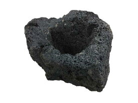 【限定1個】【4個以上の購入で送料無料】盆栽やガーデニングにオススメです♪ブラックカル溶岩鉢溶岩で製作した溶岩鉢です。