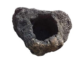 【限定1個】【4個以上の購入で送料無料】盆栽やガーデニングにオススメです♪ブラックカル溶岩鉢溶岩で製作した溶岩鉢です。