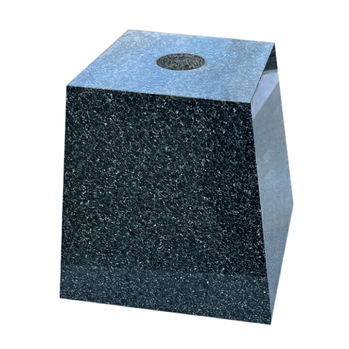 楽天市場】彫刻用台座黒系御影石本磨き底面約24cm角×上面約30cm角×高さ  