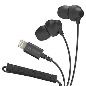 �y�����񂹁z ELECOM �G���R�� EHP-LF12CMBK (Lightning�[�q�C���z��) Lightning�[�q�C���z�� iPhone �ɂ��X�X�� �y6�����ۏ؁z