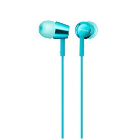 【3/4 20:00〜3/11 1:59★抽選で最大100%ポイント還元！(要エントリー)】SONY ソニー MDR-EX155L ライトブルー 有線イヤホン 有線 カナル型 イヤホン イヤフォン iPhone/Android/PC 【1年保証】